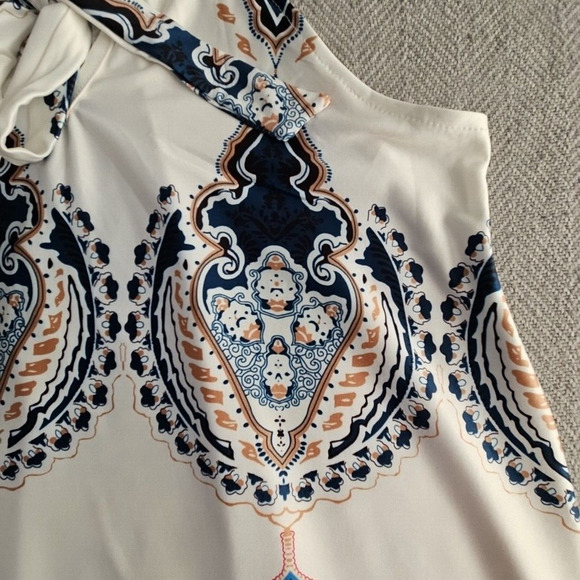 Leo Rosi Women's Sleeveless Boho Halter Dress Size M NWT Y2K Gypsy Bohemian - Picture 11 of 12